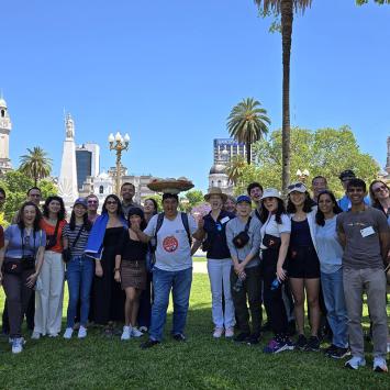 group shot of travelers on the Princeton Journeys visit to Buenos Aires
