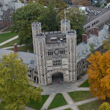 Arial view of Princeton campus