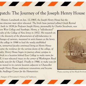 January postcard about Joseph Henry House.
