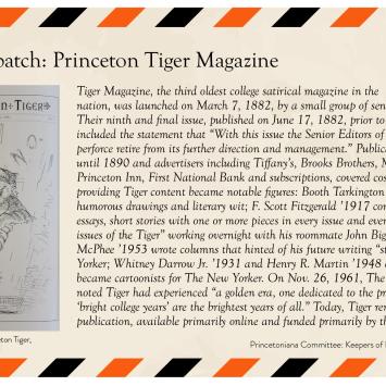 March postcard about Tiger magazine