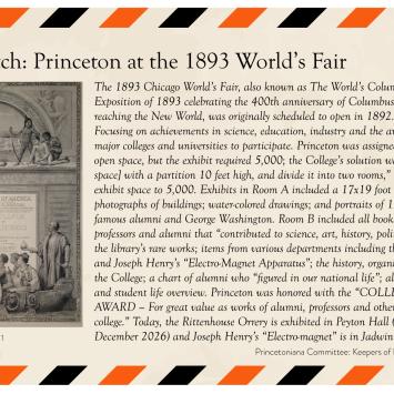 May's postcard on "Princeton at the 1893 World Fair"