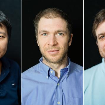 Portrait collage of three men