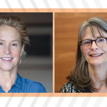 Side by side headshots of two Frances Arnold and Mary Brunkow