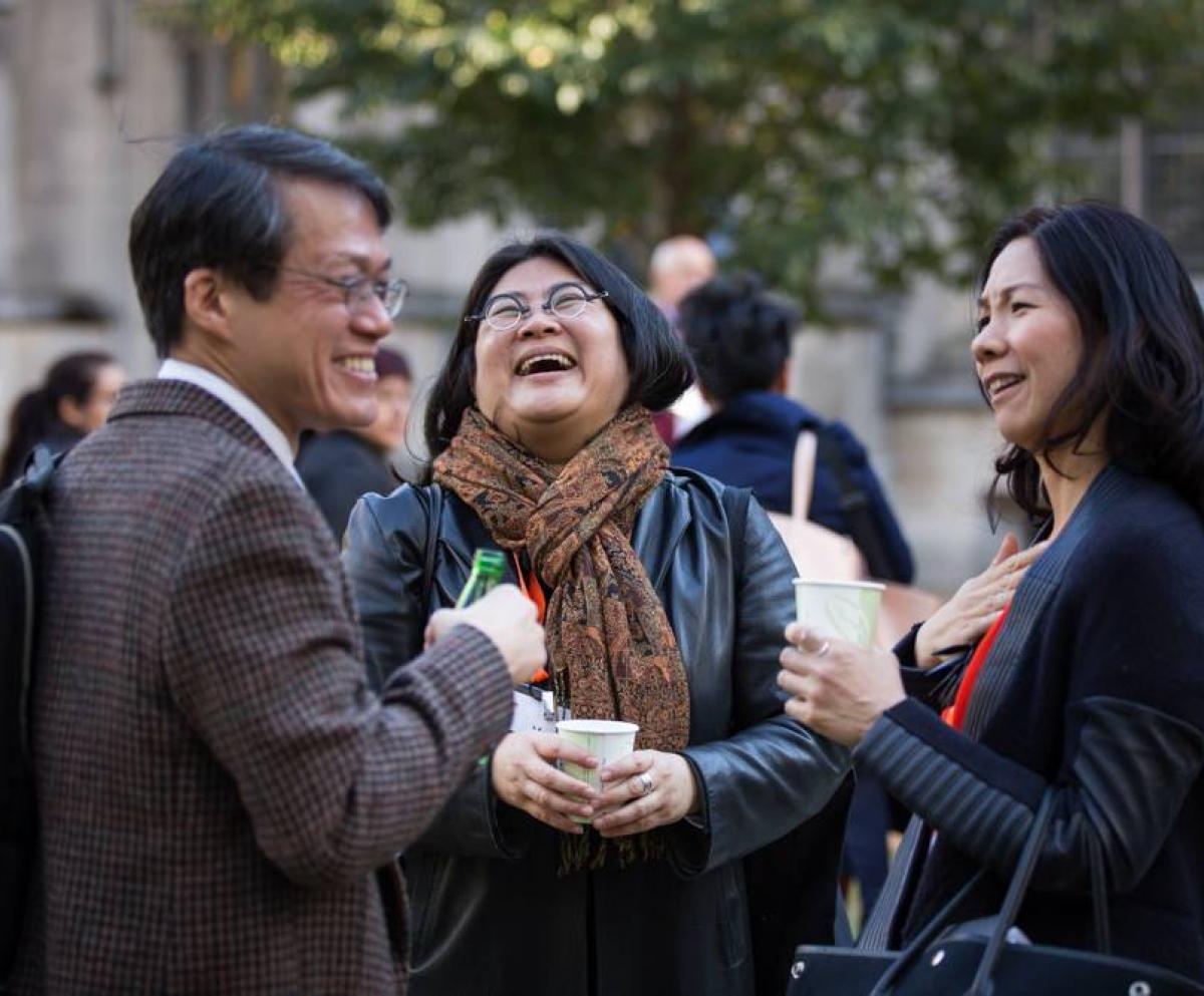We Flourish participants outdoors smiling  