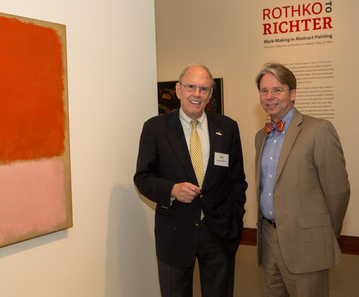 Preston Haskell and James Steward at the Princeton University Art Museum in 2014. 