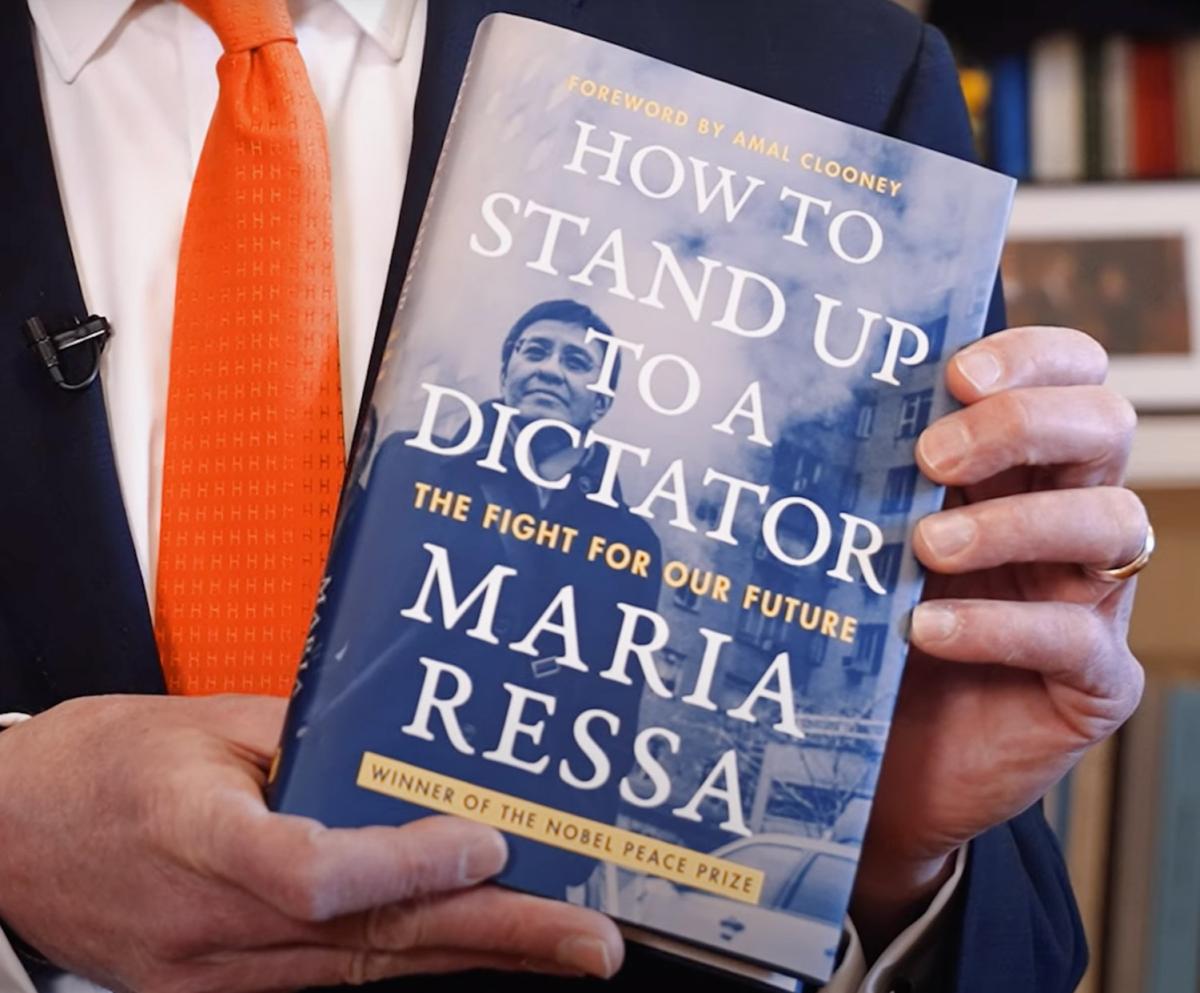 A close-up of the cover of Maria Tessa's book