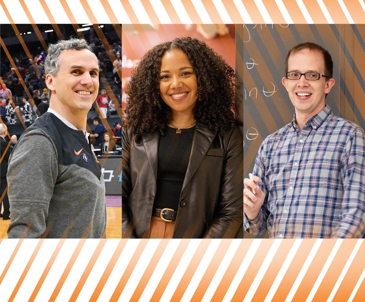 Mitch Henderson, Autumn Womack and Andrew Houck celebrate the Venture Forward campaign