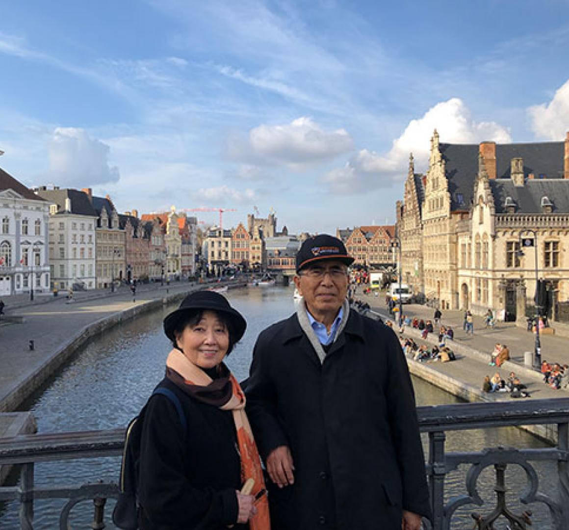 Masae and Hisashi Kobayashi *67 in Ghent, Belgium