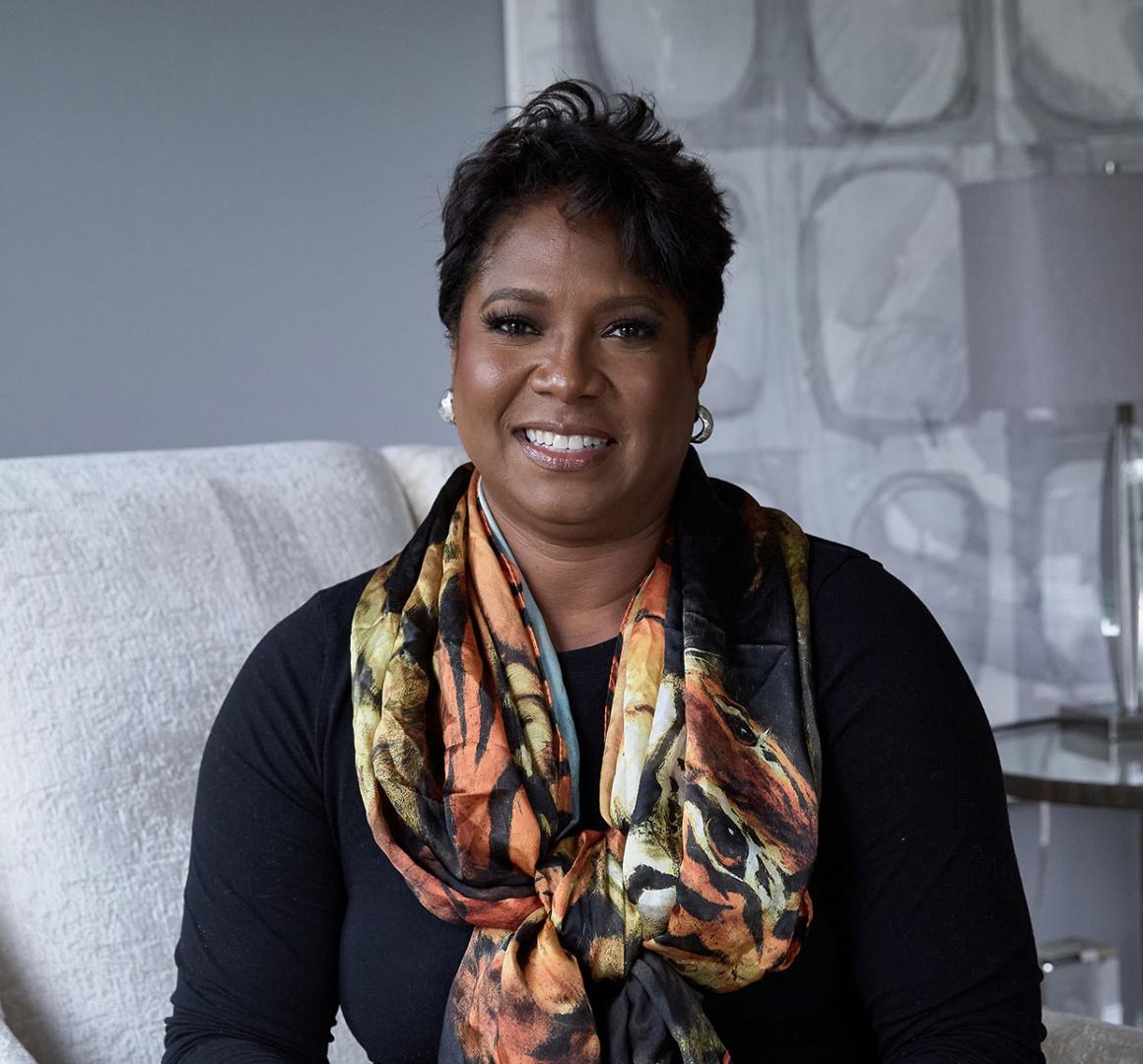 Monica Moore Thompson '89 in her home