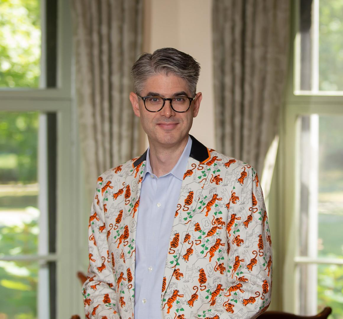 Adam Lichtenstein standing in Maclean House