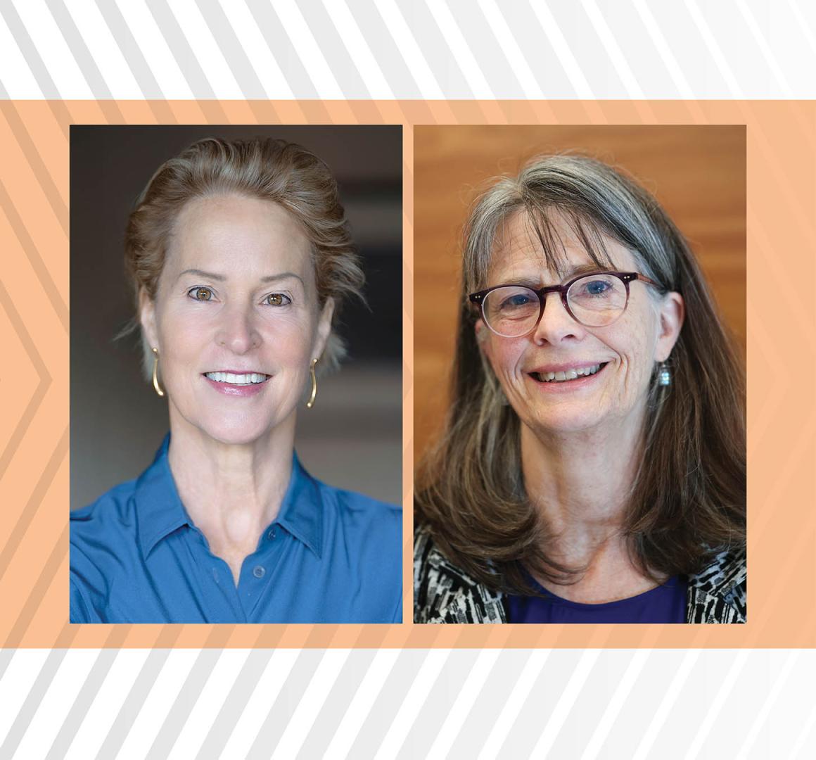 Side by side headshots of Frances Arnold and Mary Brunkow