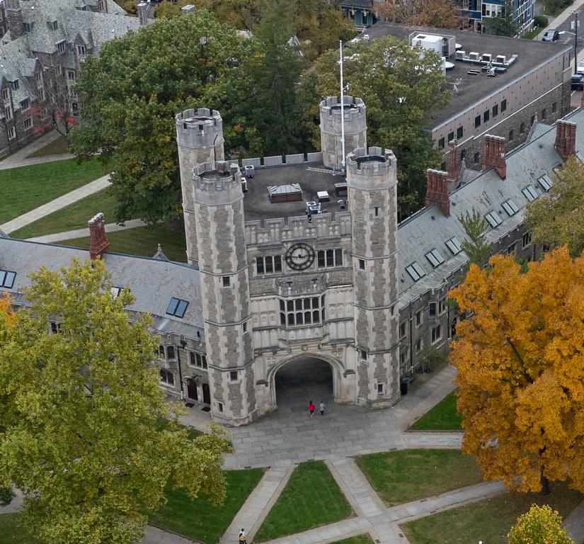 Arial view of Princeton campus