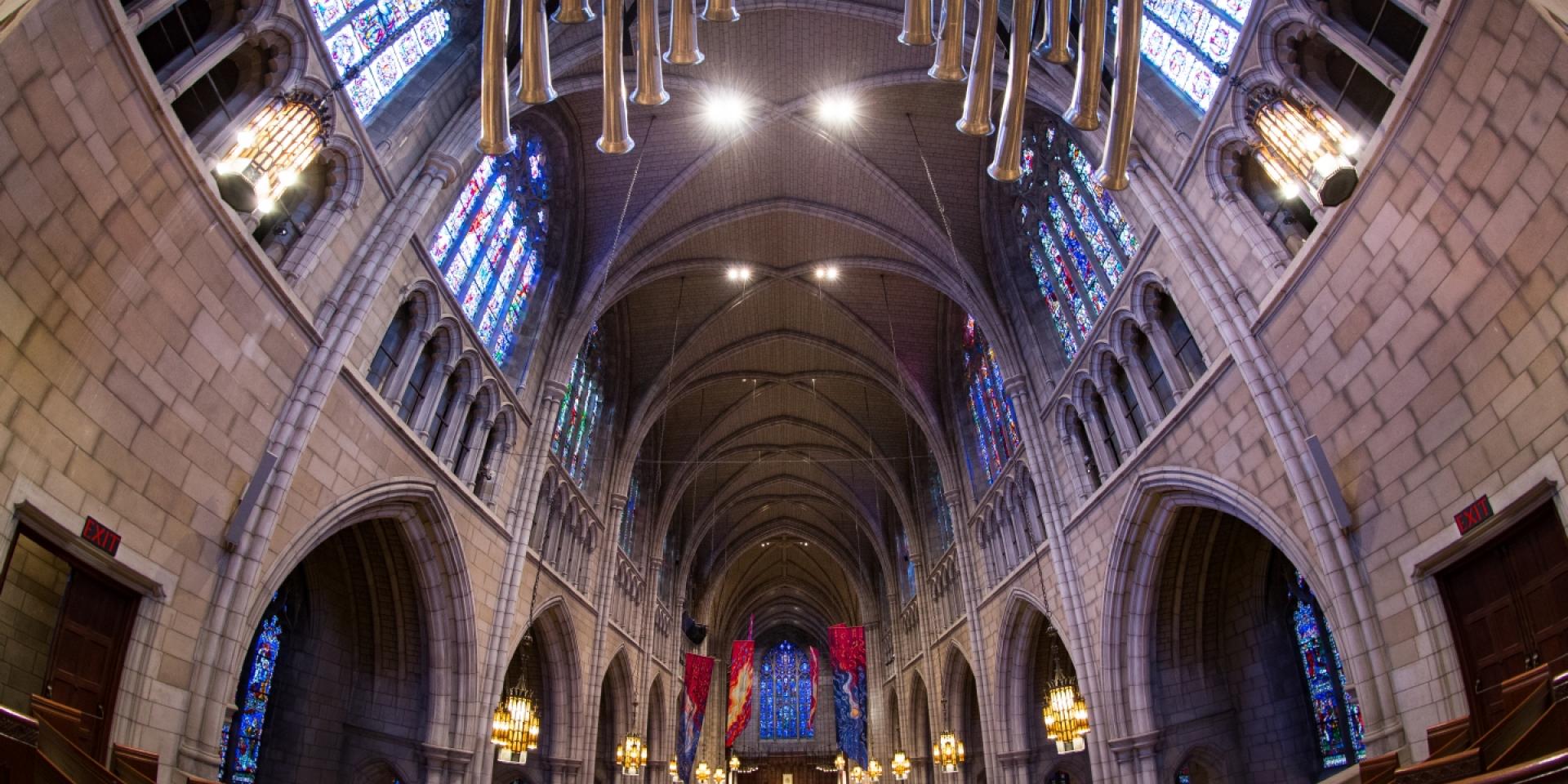 Interior of University Chapel during Service of Remembrance