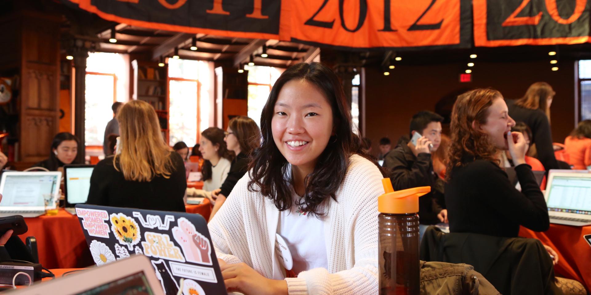 Recent alumni at Annual Giving Boot Camp event