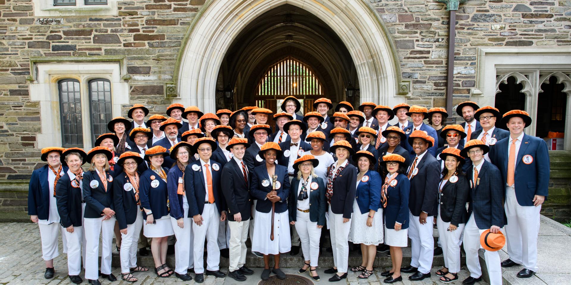 Photo of Grand Marshals at Reunions before P-rade.