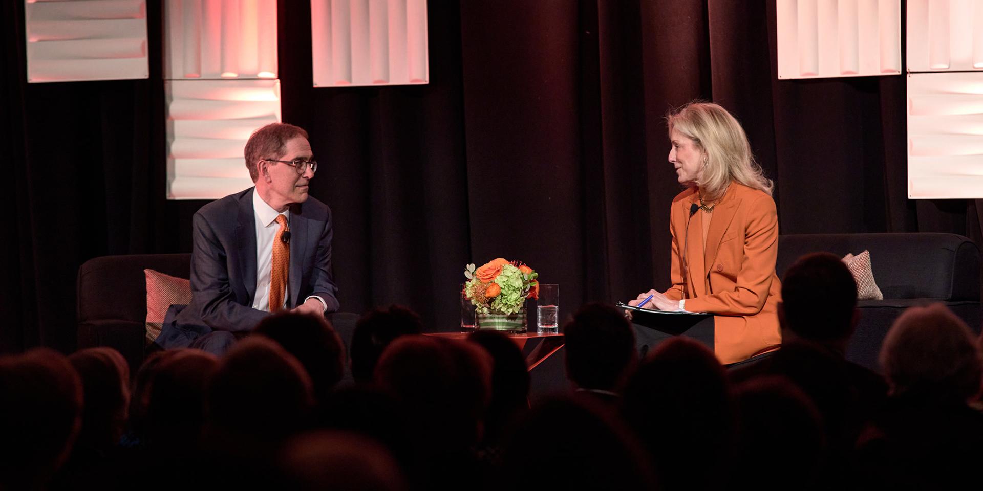 President Eisgruber speaking with Katherine Brittain Bradley in Washington DC 