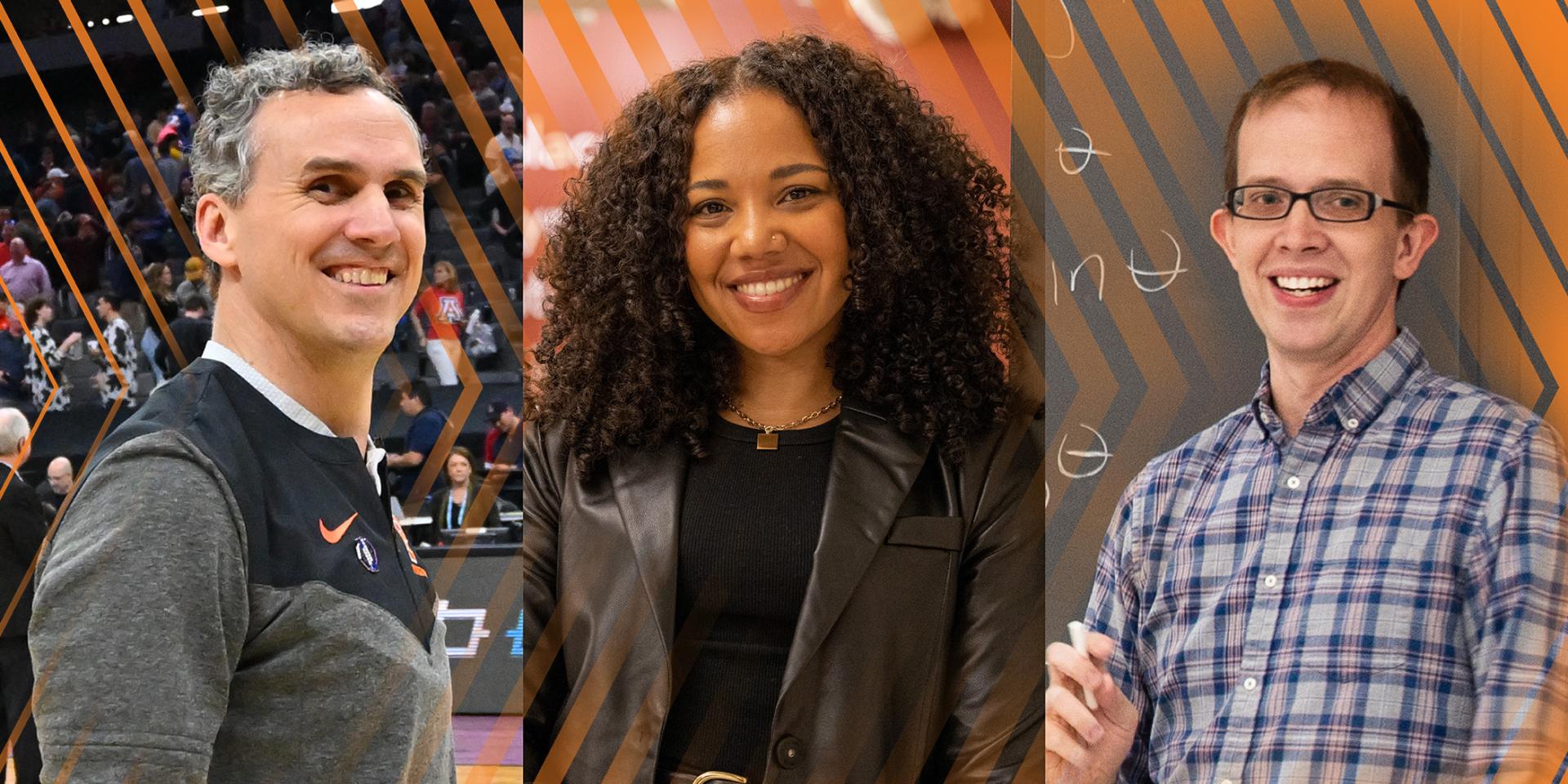 Mitch Henderson, Autumn Womack and Andrew Houck celebrate the Venture Forward campaign