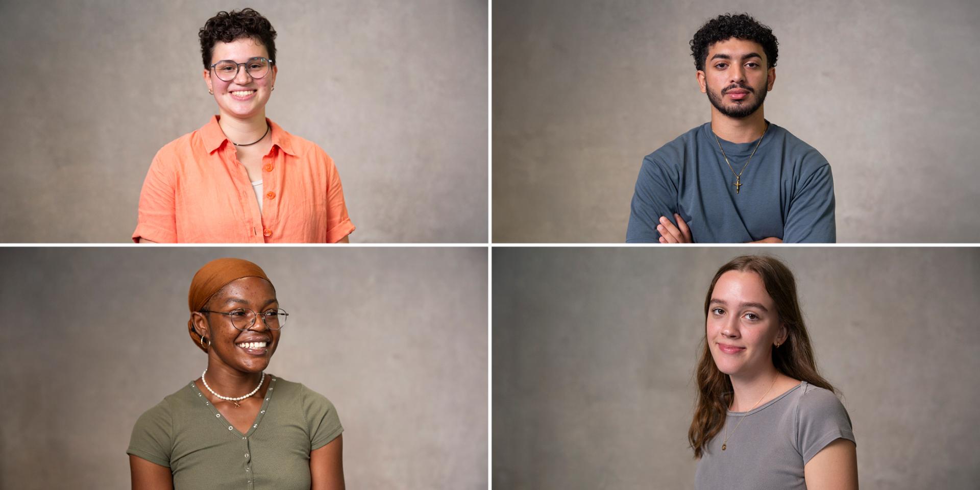 Four Princeton students who participated in the LENS program