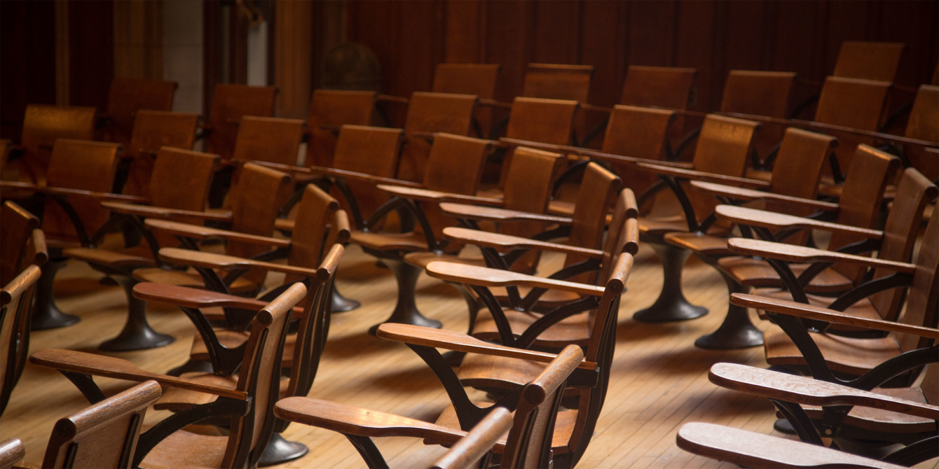 Empty desks in McCosh 50