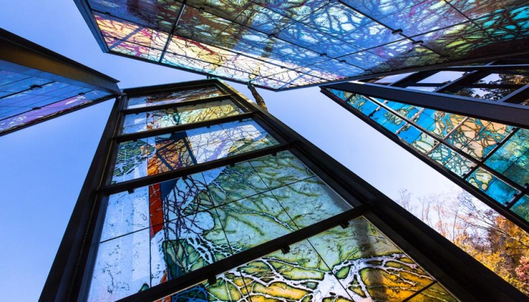 Sculpture looking up