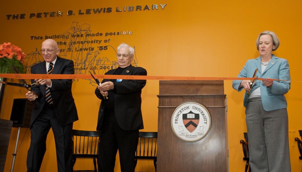 Lewis Library ribbon cutting