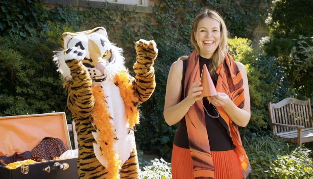Tiger and Mary Newburn celebrating Princeton's birthday