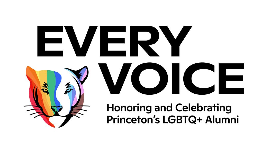 Every Voice conference logo with a Tiger head with rainbow stripes