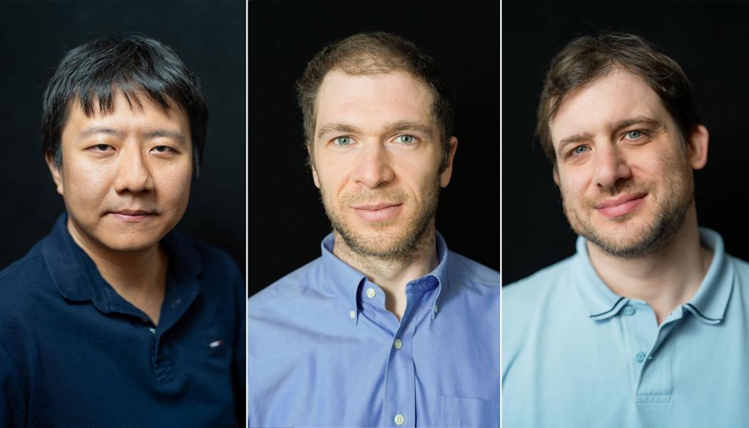 Portrait collage of three men