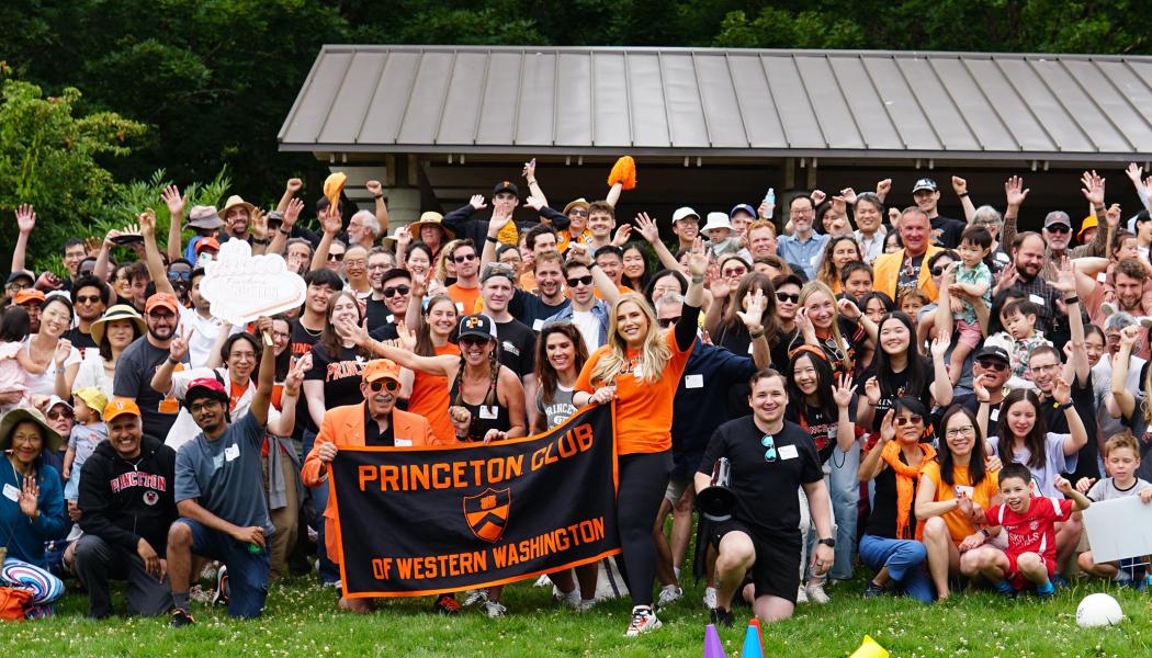 Members of the Princeton Club of Western Washington pose for a group photo.