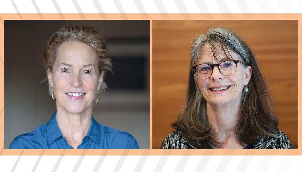 Side by side headshots of two Frances Arnold and Mary Brunkow