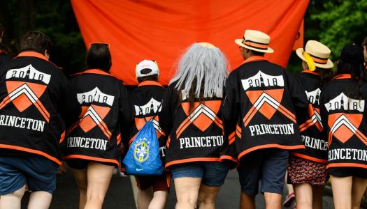 Class of 2018 students wearing their beer jackets. 