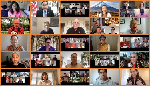 Zoom meeting with 20 people during Reunions 2020. 