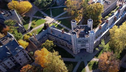 Aerial view of Princeton University