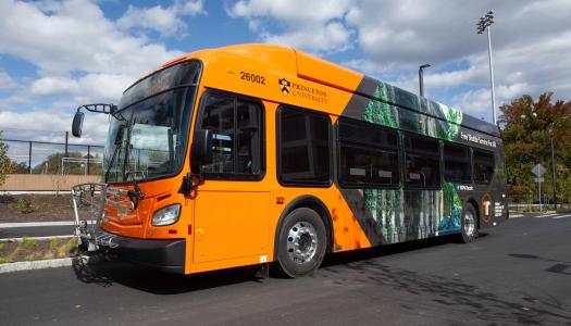 One of Princeton's new electronic buses