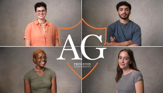 A collage of four Princeton undergraduates who participated in the LENS program.