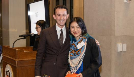 Charmaine Lee and Owen Ayer at the Annual Giving volunteer dinner