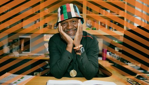 Chika Okeke-Agulu at his desk