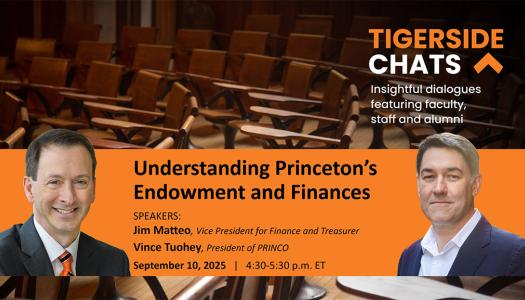 A TigerSide Chat banner with silhouettes of Jim Matteo and Vince Tuohey