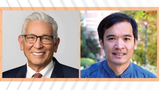 Side by side portraits of Kevin Gover and Terence Tao