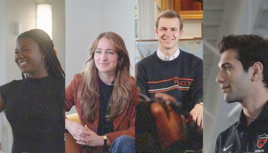A collage of 4 current Princeton students who benefit from financial aid 