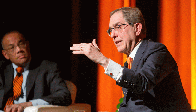 President Christopher L. Eisgruber on stage