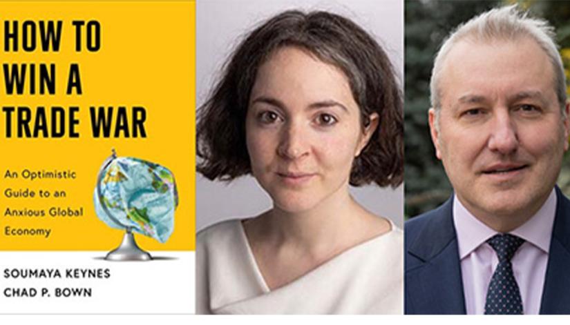 Book cover or "How to Win a Trade War" with author photos