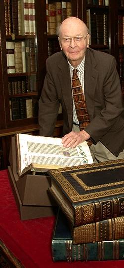 William Scheide with books