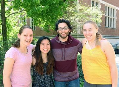 Lydia Watt ’18, Amanda Cheng ’20, Kabbas Azhar ’18, Alice Vinogradsky '20