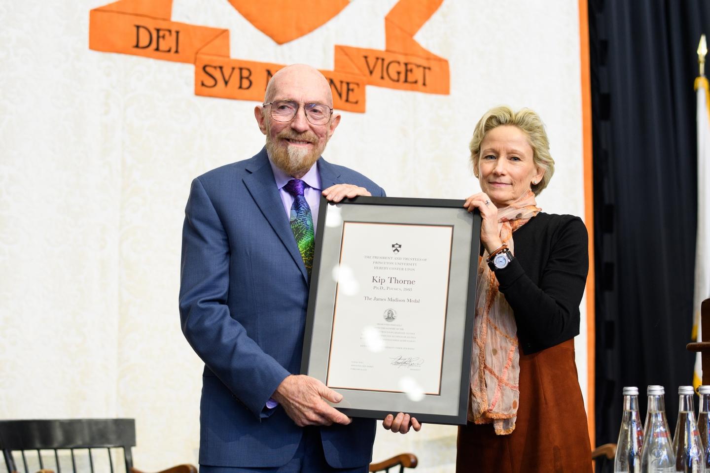 James madison Medal awarded to Kip Thorne given by Weazy Sams.