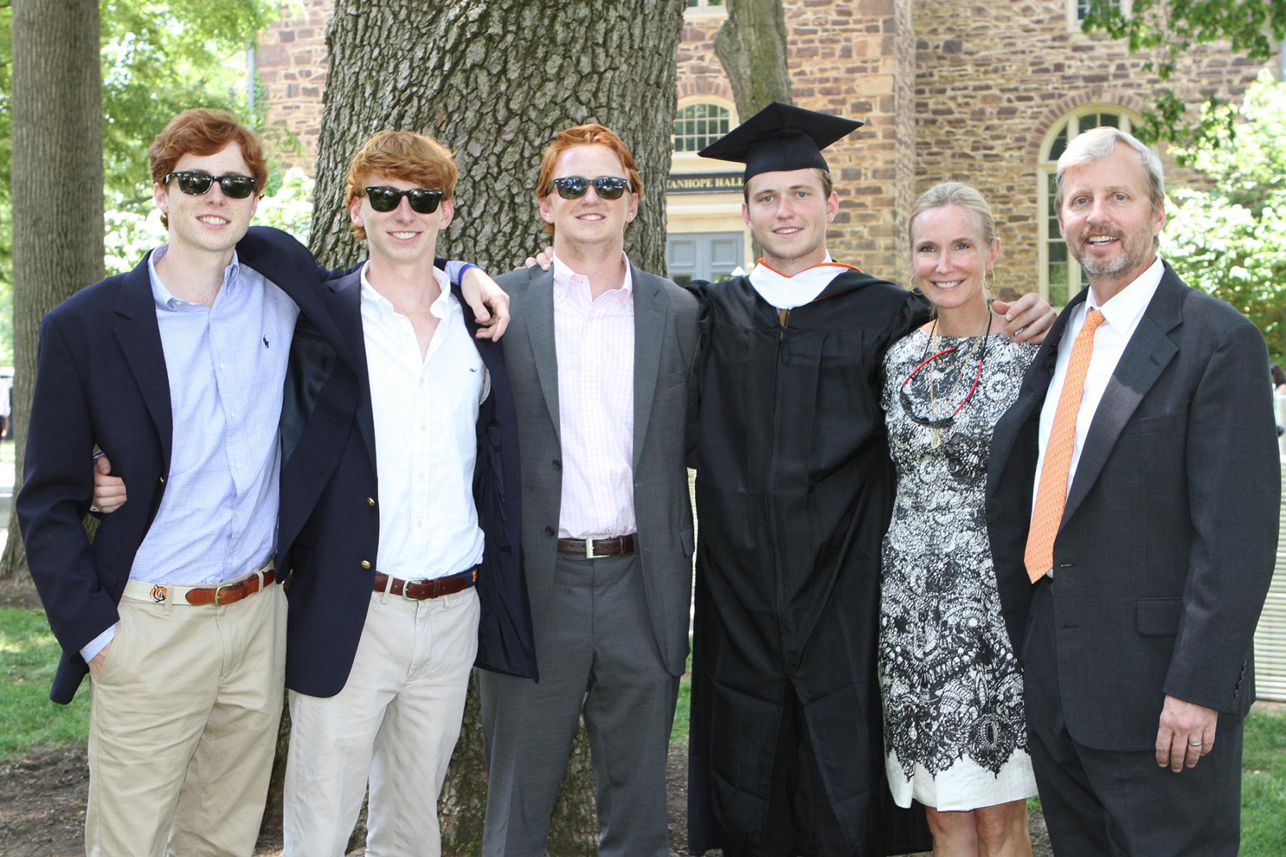 Tommy, Dean, Peter, Fred, Lydia and Bill Addy