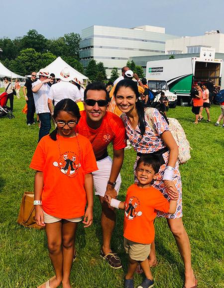 Rishi Jaitly '04 and his family at 2019 Reunions