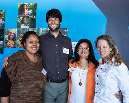 Cathleen Stone '07, Steve Marcus '10, Arati Johnston '84 and Brooke Peppard '99