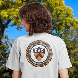 Princeton staffer wearing a RAD t-shirt