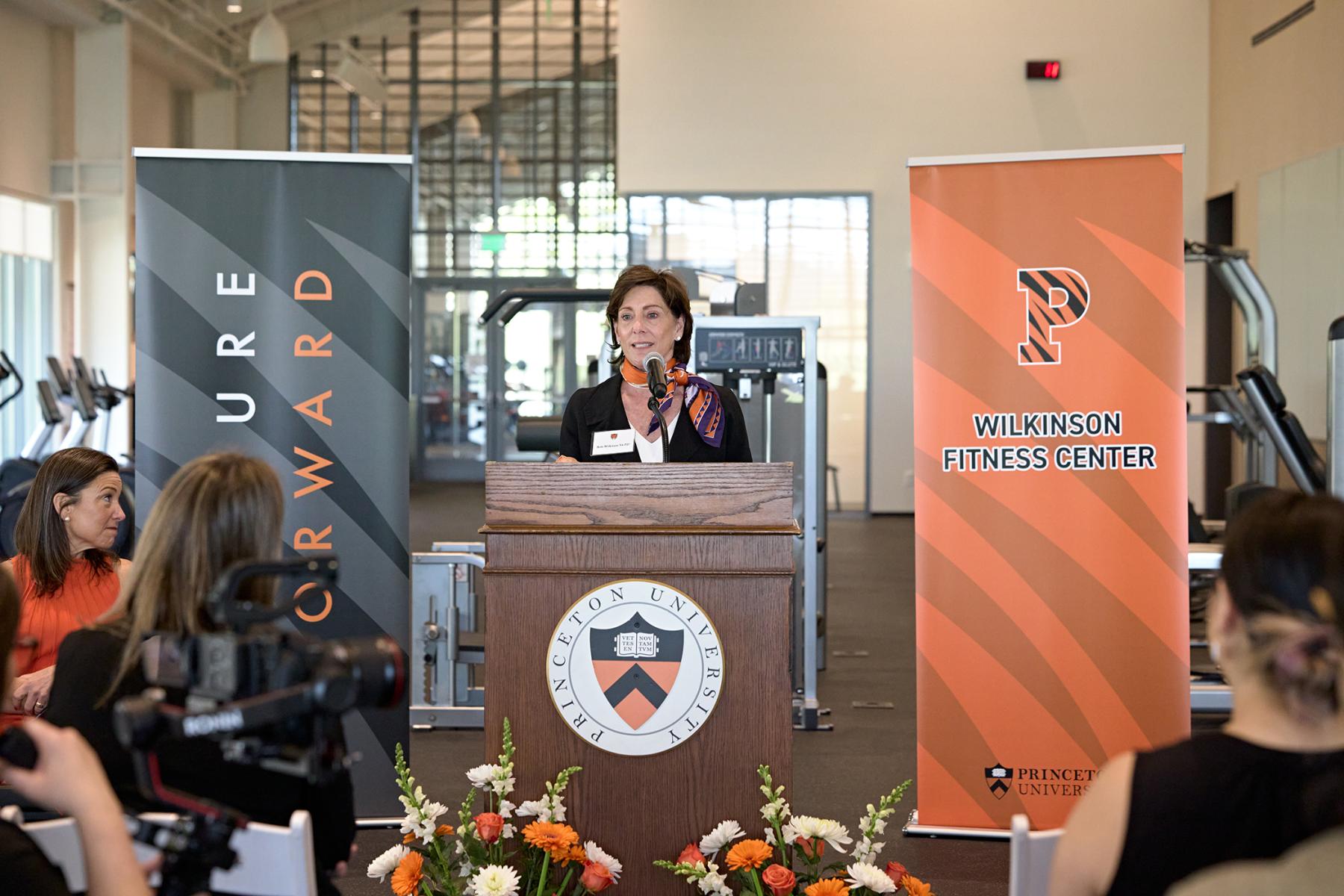 Beth A. Wilkinson ’84 speaking at dedication